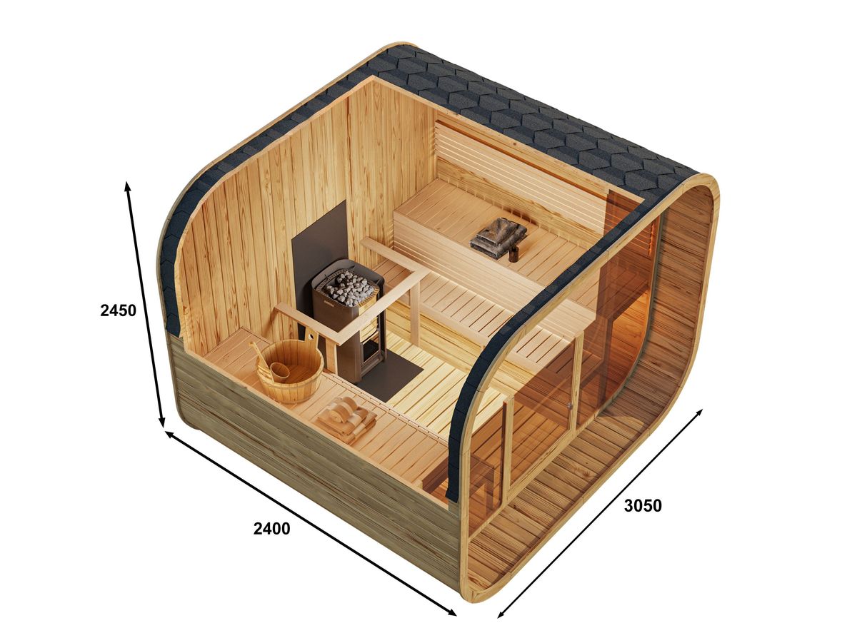 Auris One Luxury Outdoor Cedar Sauna - Image 15